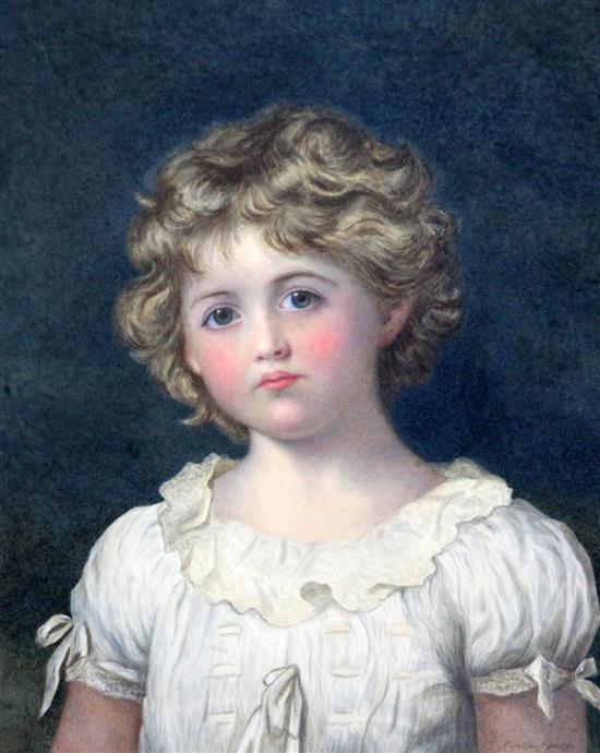 Caroline Sharpe (1856-1911) Portrait of a child, 17 x 14in.